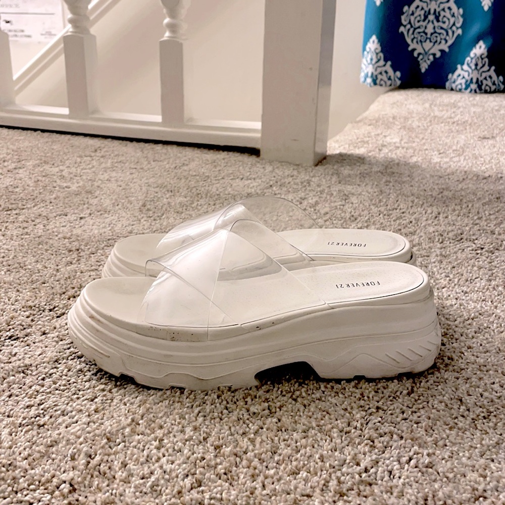 Forever 21 clear platform sandals
